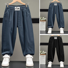 厂家直销男童2023冬装新款一体绒宝宝灯芯绒儿童加绒加厚休闲裤潮