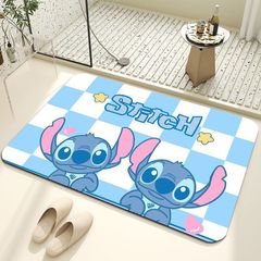 史迪仔卡通浴室地墊家用衛生間軟吸水墊防滑速干墊廁所門口腳墊