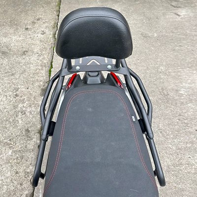 and rear bumper anti-fall motorcycle, Motorcycle bumper - frosted-black-tube-rear-shelf-universal-backrest