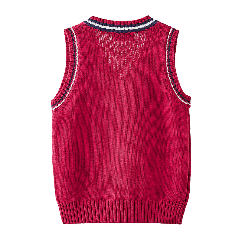 Chaleco de lana de algodón Twist niños y niñas de punto chaleco suéter medio y grande niños kindergarten uniforme escolar coreano al por mayor