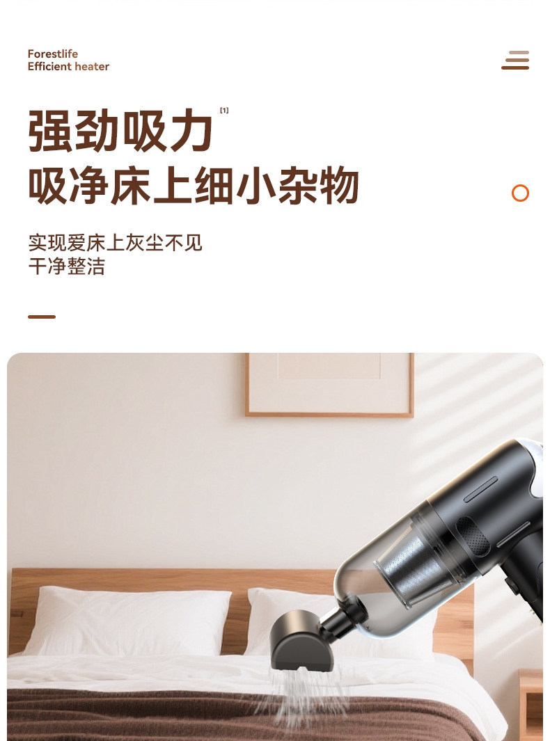 Household Wireless Vacuum Cleaner, Mini Handheld Multi-Functional Pet Hair Extractor, High Suction Power, Portable Car Vacuum Cleaner