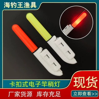 钓鱼电子竿稍灯矶竿抛竿夜钓灯手竿野钓海竿夜光钓鱼电子灯报警器