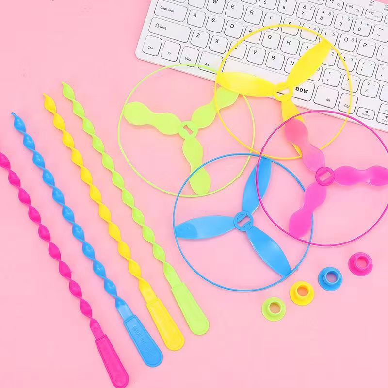 Large hand-pushed flying saucer flying fairy children outdoor classic nostalgic bamboo dragonfly flying saucer children's supply