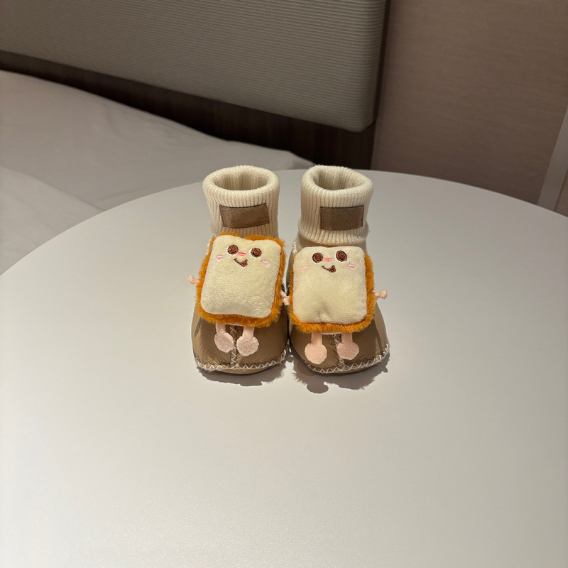 桑坡婴儿棉鞋羊皮毛一体步前鞋袜ins卡通男女宝宝软底毛毛鞋秋冬|undefined