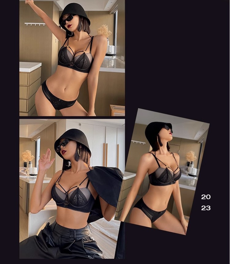 2023 Nuova biancheria intima sexy in pizzo con cinturino grande per il braccialetto in acciaio con raccolta di piccoli petto da donna per evitare cedimenti e avvolgimento_voghion.com