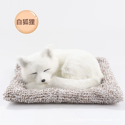 Car Accessory, Dashboard Decoration, Car ornaments - 2620cm-white-fox-simulation-model
