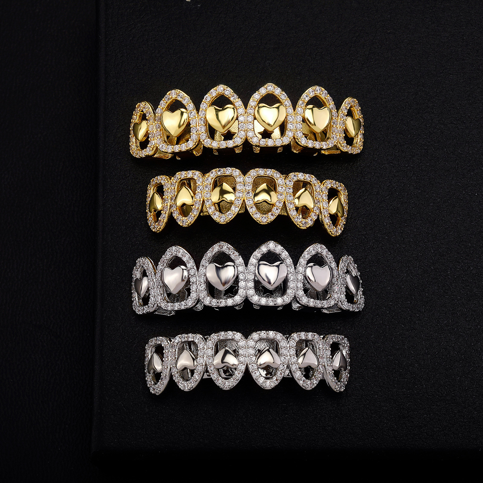 All Seasons Season Unisex Gender Hip-Hop Classic Style Geometric Copper Unisex Grillz
