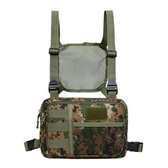 戦術的な胸バッグスポーツランニングベストバッグ迷彩機能リュックサックファッションカジュアルベスト胸掛け迷彩バッグ