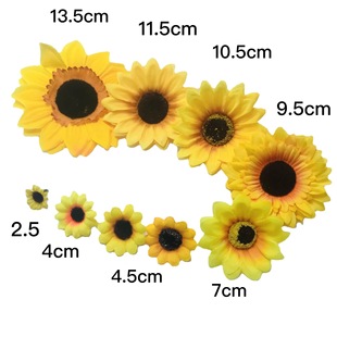 Factory direct 2.5-13.5cm sunflower simulation sunflower wholesale cross-border for small sun flower flower head
