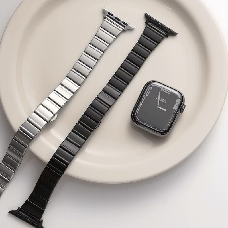 Suitable for Apple Watch S10 Strap Iwatch8 Generation Se Small Waist Metal Apple Generation Watches9 High-End Sense