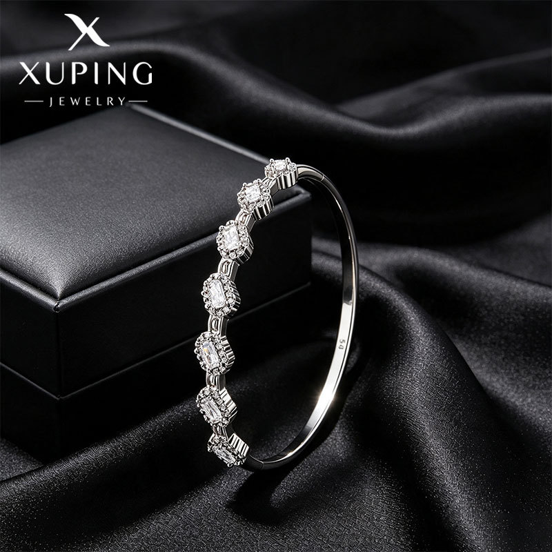 Brazalete Cuadrado Geométrico de Aleación de Cobre Galvanizado image 1