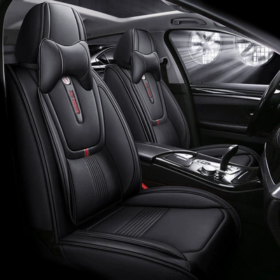 Four-Season Cushion, Car Supplies Seat — Four Seasons Pad - all-black-solid-waist-comfort-version-1