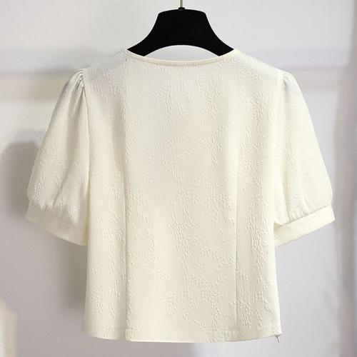 Ladies' Summer 2025 Fresh and Trendy Chinese Style Short-Sleeve Shirt, Stylish, Youthful, Slimming Floral Top