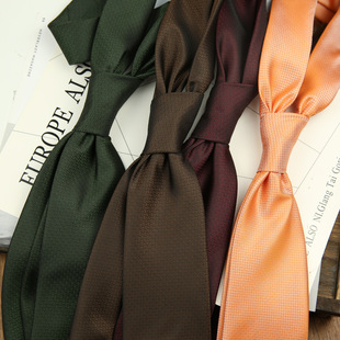 Monochrome Men's Business Dress Formal Solid Color Dark Tie Hand Tie 8CM Wedding Business Suit Shop Wine Red Tie