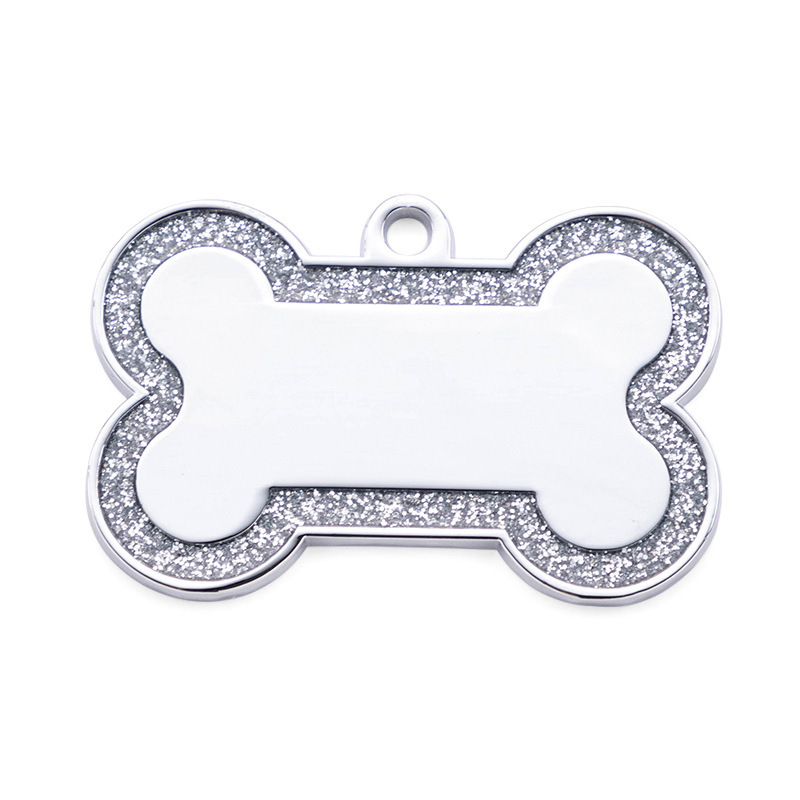 Hueso de acero para mascotas para perros tarjeta de identificación de hueso para perros tarjeta de metal para perros tarjeta de colgar accesorios