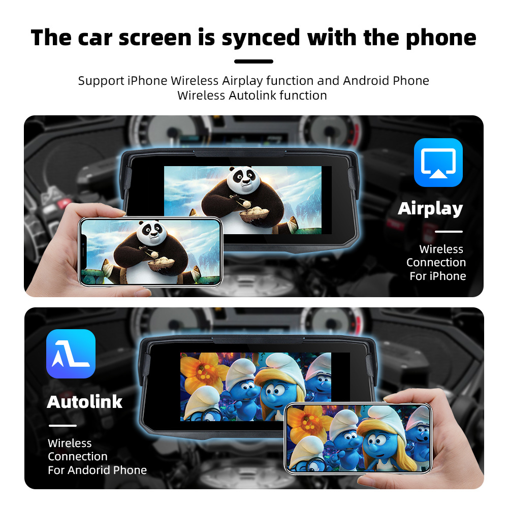 New Products 6.86inch Motorcycle Carplay Portable Navigation Can Support Quick Release Bracket