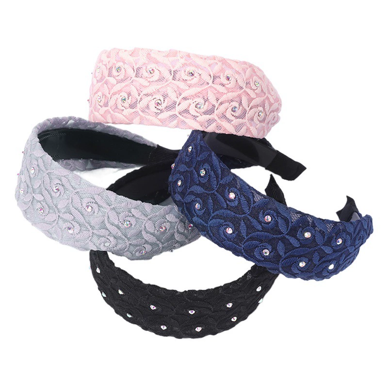 Ободок для волос с широкими полями Женская Нескользящая шпилька Универсальная исходящая Южная Корея Нажимание для мытья волос Покрытие лица Белые волосы Головной убор Шпилька Повязка на голову Взрослый