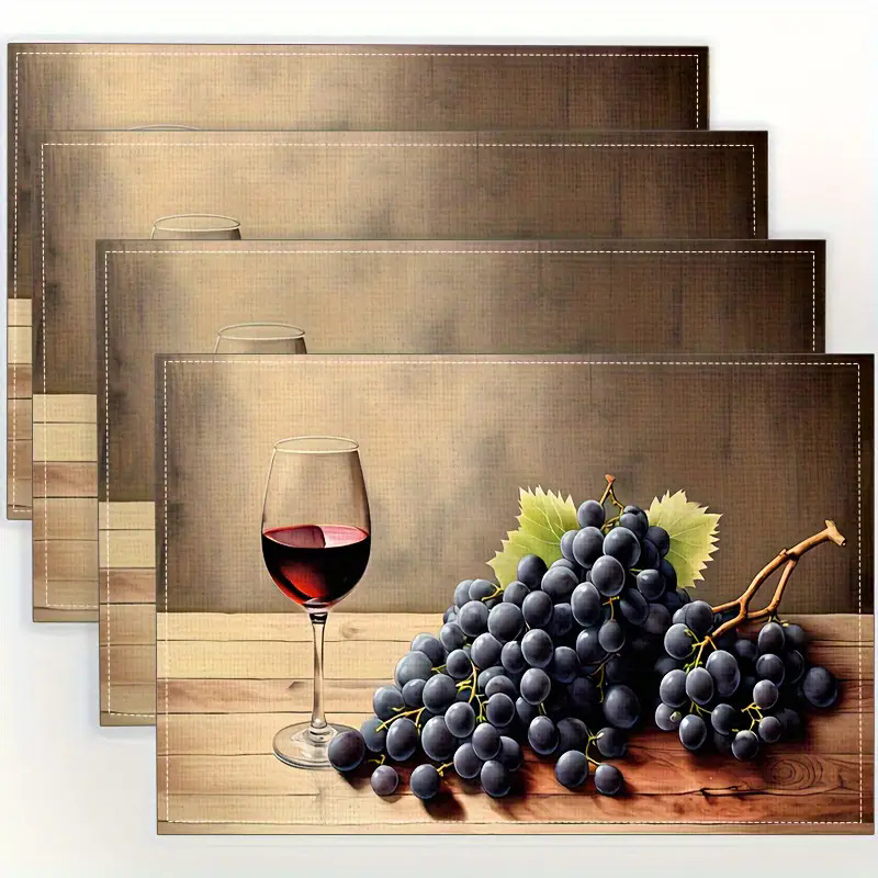 Transfronterizos lino almohadilla de mesa Aliexpress TEMU Amazon almohadilla de mesa cuadrada búfalo rojo almohadilla de Navidad Día de la Independencia