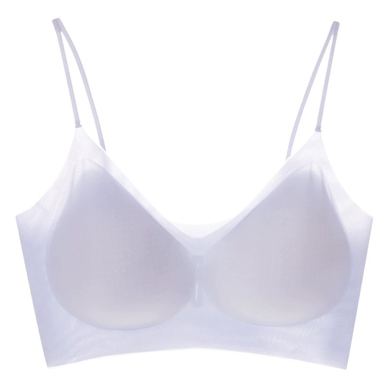 Ультратонкое, бесследное и несенсорное нижнее белье, тонкие бретельки, большая грудь, не менее, дышащие отверстия, бюстгальтер на подтяжках с сотовой чашкой.