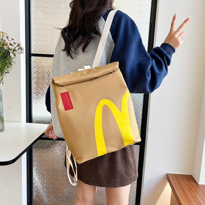 Mcdonald's Shoulder Bag with Unique Design, m Letter Fashion Backpack, Large Capacity, Lightweight, Versatile Backpack for Women