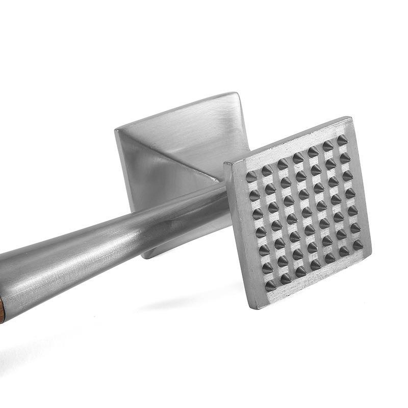 Martillo de carne de acero inoxidable de doble cara aguja de pino carne de filete picadora de carne martillo de cocina herramienta tendón rompiendo martillo