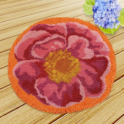 Avtomobil döşəmə paspasları — Cushion Chair Cushion Car Seat Cushion - zd030-flowers-38cm-white-net-cross