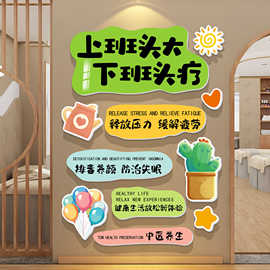 头疗图片宣传挂画中医养生馆氛围布置艾灸海报图文化形象墙面装介