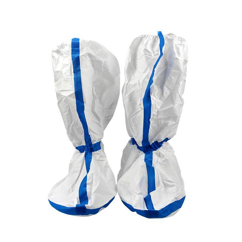 添盾 TD-BP9162 白色胶条型防护靴套（防滑靴底，胶条热合接缝）