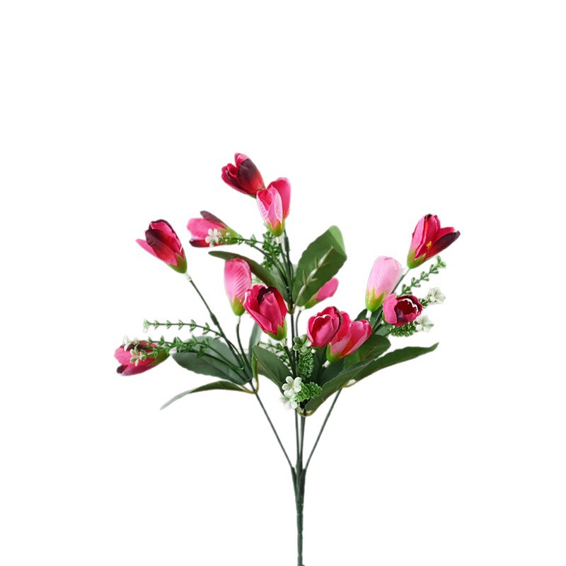 Simulación ramo de flores de alta calidad 5 15 flores brotes de magnolia sala de estar flor decoración de mesa ramo de flores