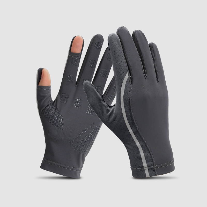 Guantes de hielo de verano protector solar anti-UV delgados transpirables para montar al aire libre guantes de pantalla táctil