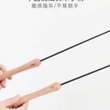 霍曼 Выдвижная деревянная ручка из углеродного волокна, колокольчик с перьями, палочка для поддразнивания кошек, устойчивая к укусам игрушка для кошек, фотоартефакт для самостоятельного удовольствия