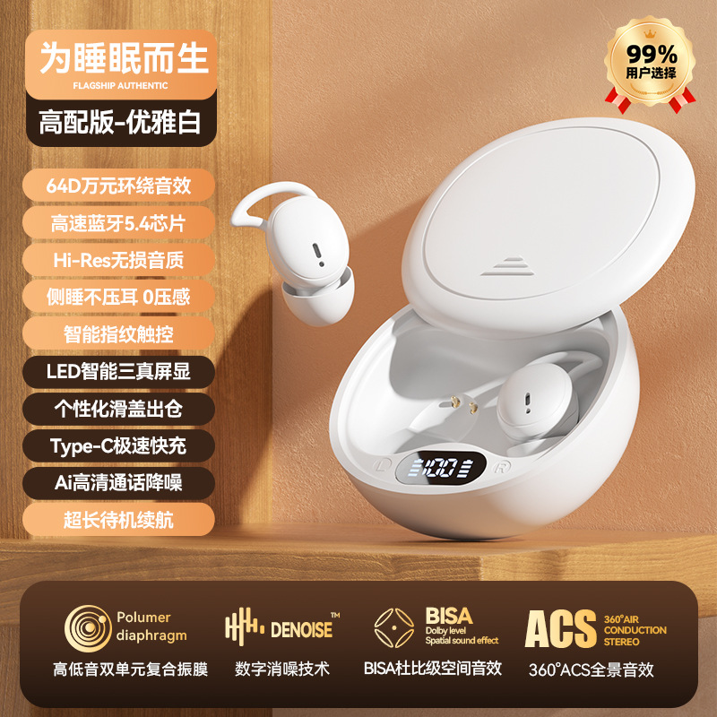M72 auriculares de sueño de reducción de ruido insonorizado especial inalámbrico Bluetooth en el oído para dormir sin dolor en el oído