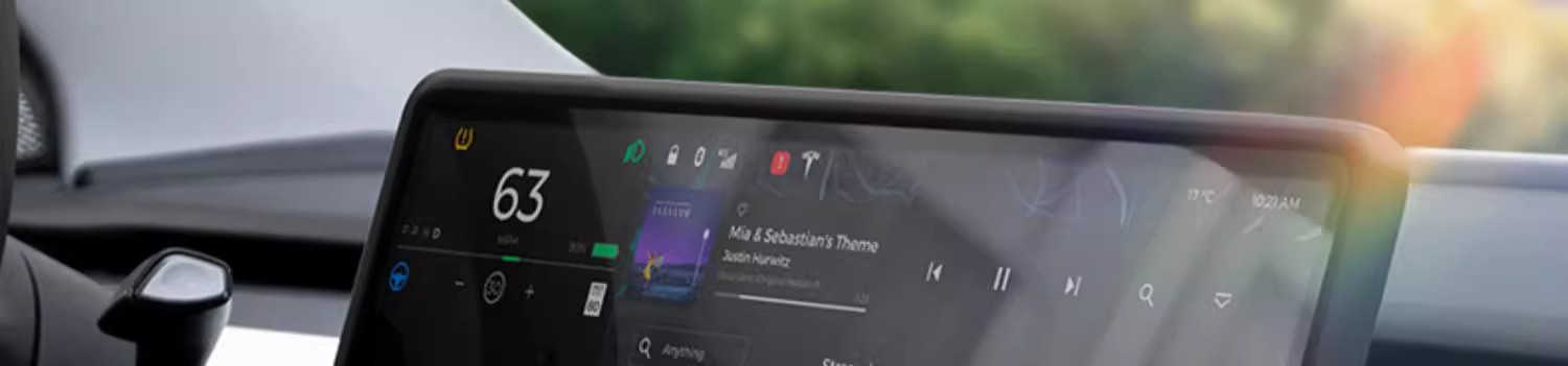 Suitable for the New Version of Tesla Model 3/Y Navigation Screen Protective Cover Protective Silicone Frame Central Control Accessories