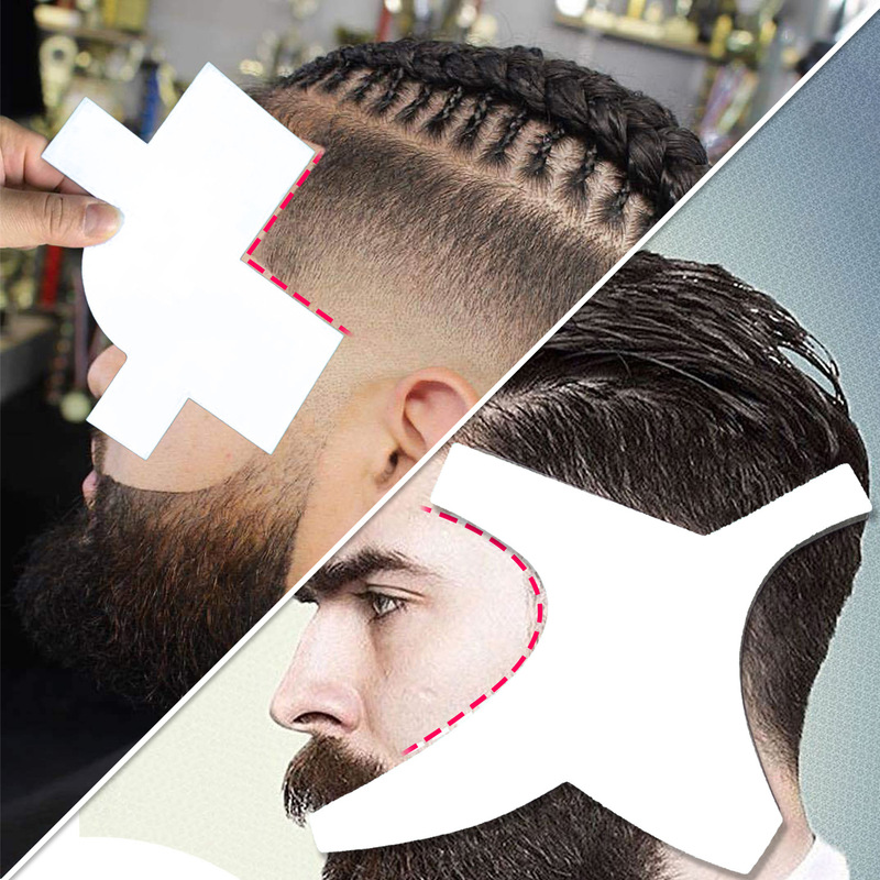 Hearline design card beard styling board beard styling and beard styling device neck haircut ruler combination