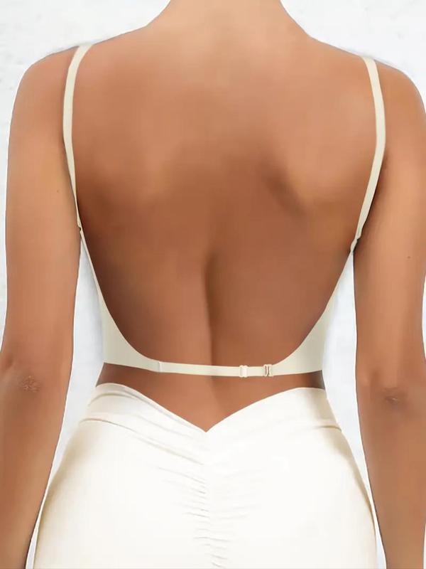 2025 New Cross-Border Dropshipping Women's Pure Color Wireless Backless Bra Basic Style Simple Style