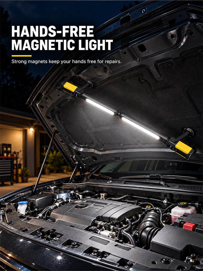 Cross-border new multi-functional COB high-intensity rechargeable long-lasting emergency repair light for automotive use