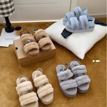 Sampo snow boots, new autumn women's thick-soled sandals, fashionable open-toe slip-on casual furry slippers