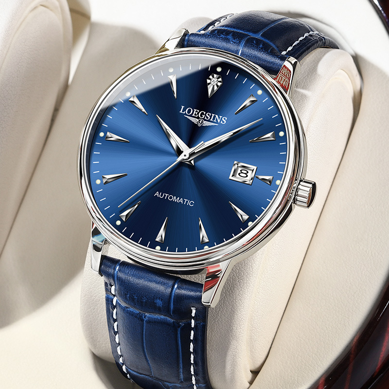 Wave ­ Qin Watch Swiss Genuine Men's Waterproof Couple Watch Fully Automatic Mechanical Watch Luminous Fashion Casual Watch