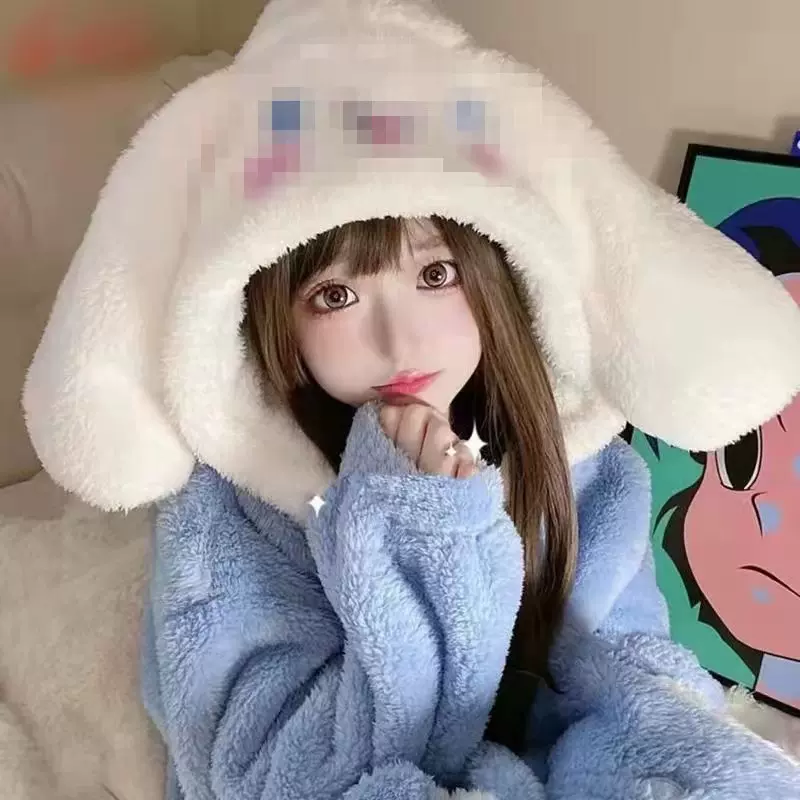 秋冬款珊瑚绒加厚网红爆款帕恰狗玉桂狗女睡衣睡袍源头可代发