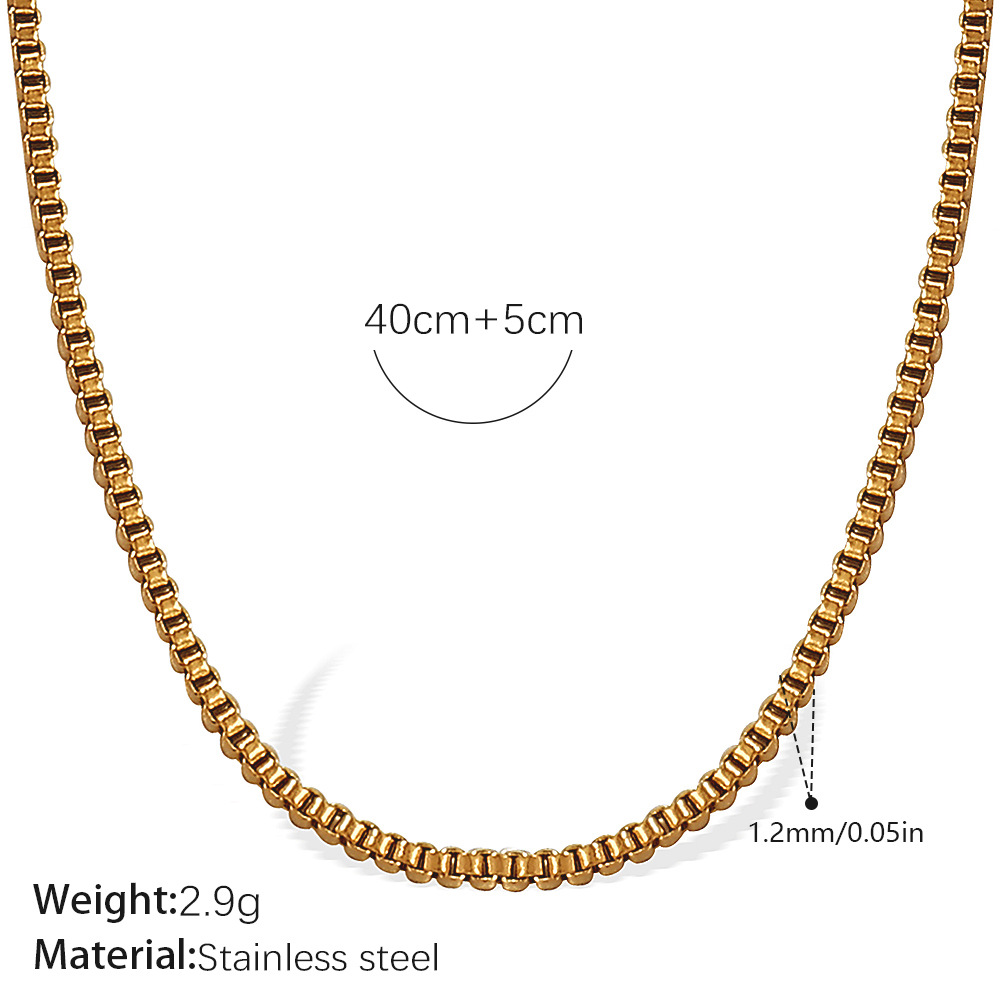 Collar versátil con cadena de hueso de serpiente estampado – cadena trenzada, chapado en oro 18K, personalidad femenina image 15
