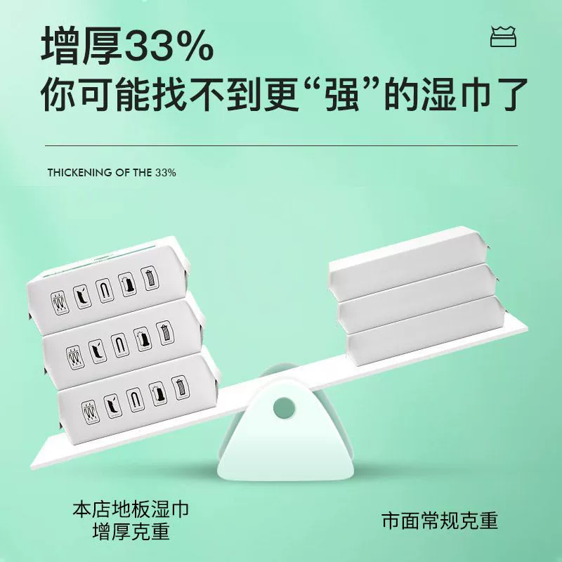Electric disposable wipes, hygienic mop, increased thickness