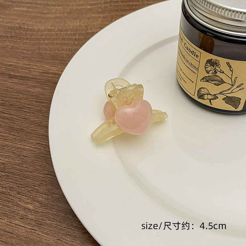 Milk Brown horquilla grande hacia atrás cabeza clip de pelo tocado de las mujeres principios de primavera de alto grado updo tiburón horquilla