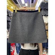 亏本~特价清仓~现货~亮片短裙女气质韩版拼色高腰包臀半身裙1442L