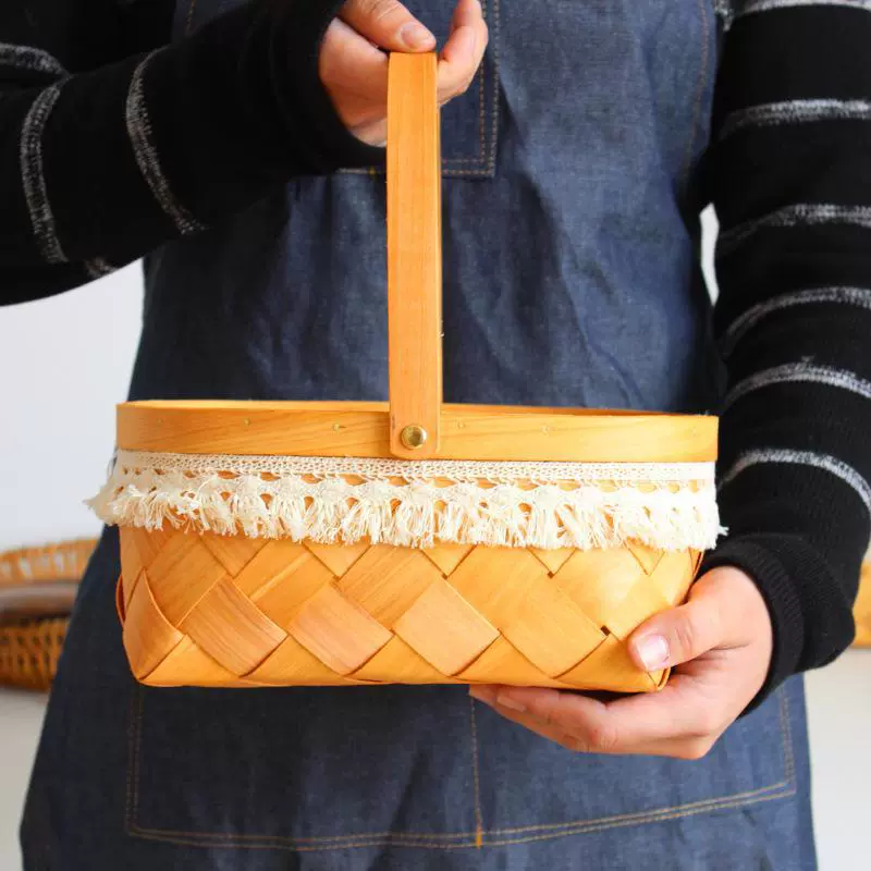 Round big storage basket, woven storage box