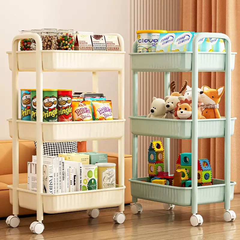 小推车置物架客厅厨房落地卧室多层零食浴室卫生间储物架多功能