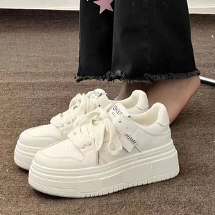 Foreign trade wholesale thick-soled white shoes for women 2023 autumn new fashion ins student casual shoes Sports Board Shoes