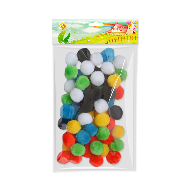 彩色亚克力毛绒球pompom球服装辅料DIY手工材料包11707
