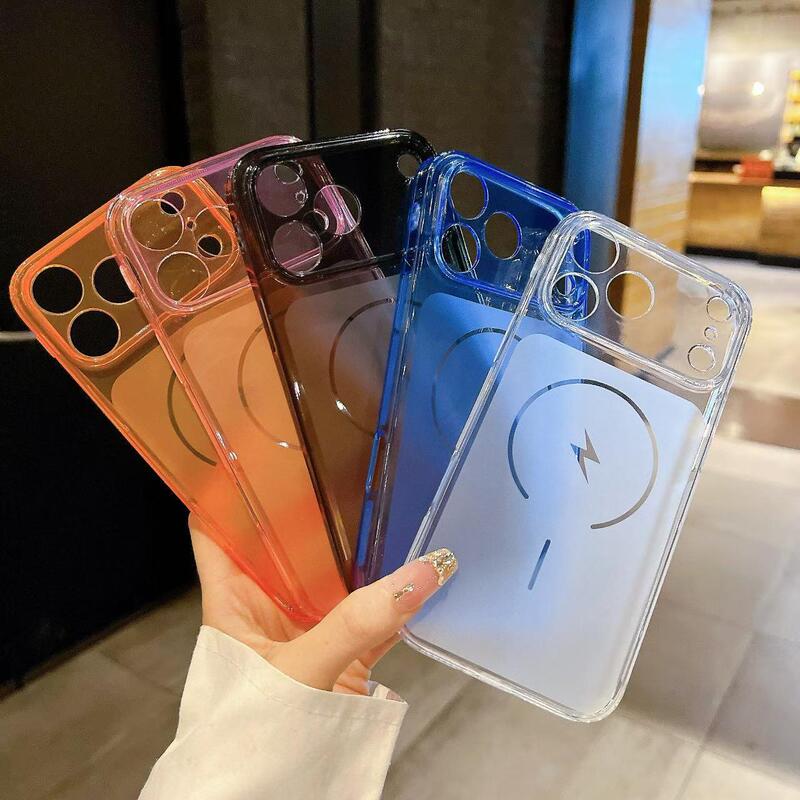 17 Is Suitable for Iphone16 ​ Pro Anti-Slip Edge Glitter Color 15 Phone Case for Apple 14 Anti-Fall 13 Protective Cover 12/11
