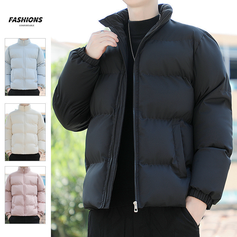 Hombre de algodón de invierno 2022 nuevo tipo de abrigo de algodón de plumón grueso de estilo de Hong Kong pareja adolescente ropa de algodón casual para hombres y mujeres