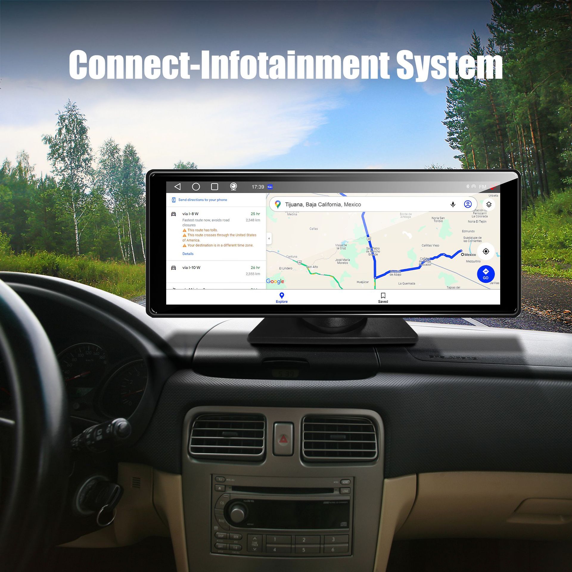 10.26inch Carplay Portable Screen Smart Car Navigation Player Hd Reversing Image Car Recorder